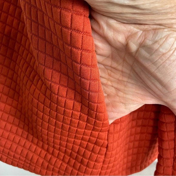 Chico's Rust Quilted Knit Zip jacket 3 - Picture 3 of 8